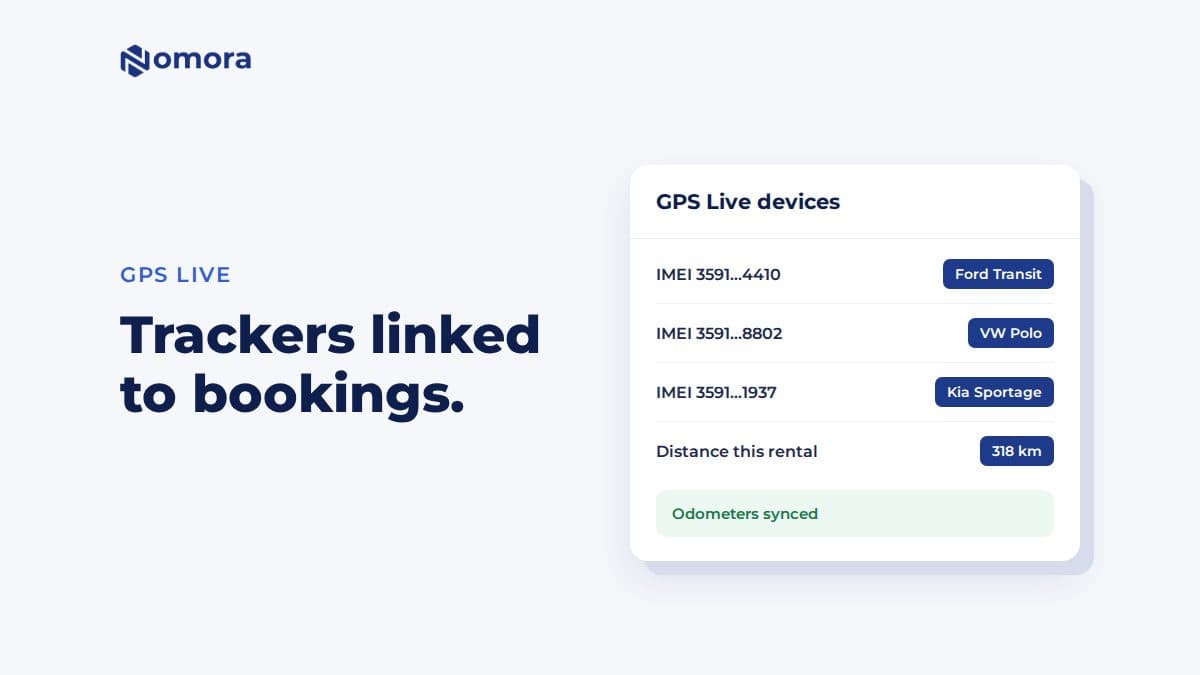 GPS Live for Car Rental: Connect Your Trackers to Nomora