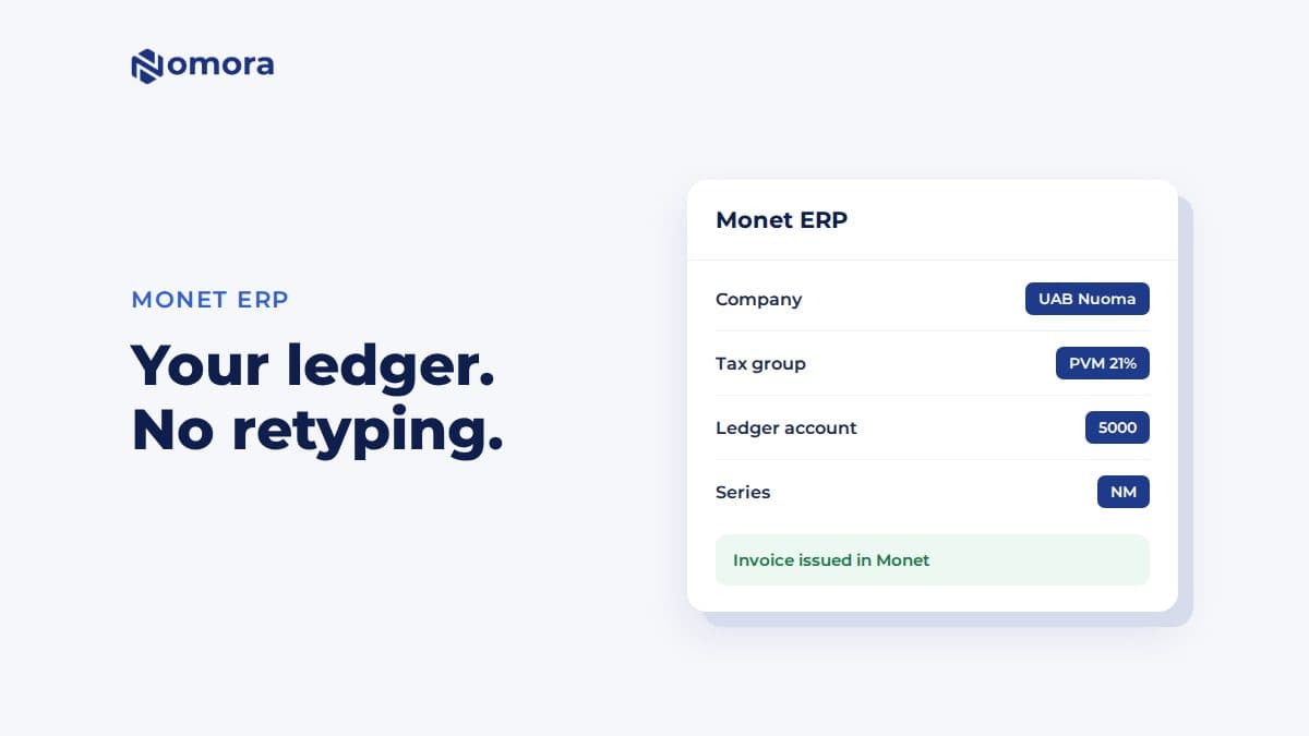 Monet ERP for Car Rental: Invoices from Bookings, Tax from Monet