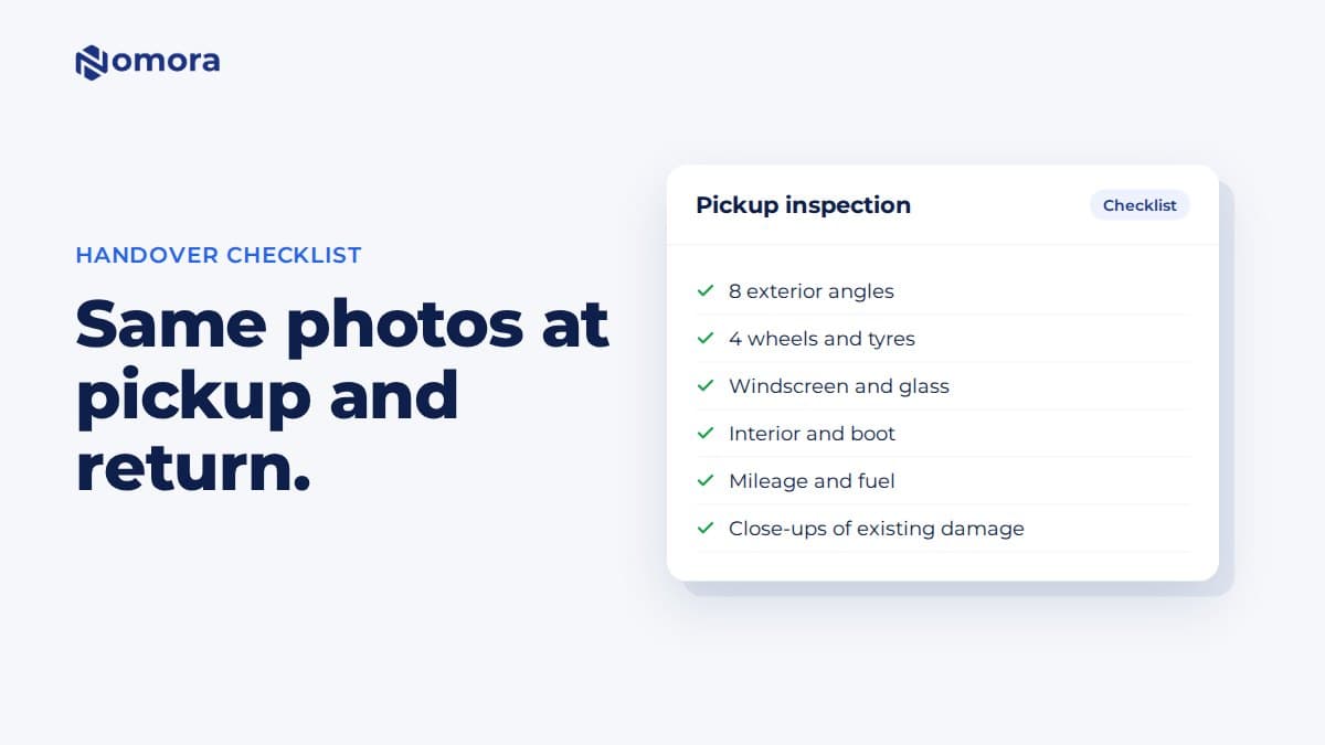Rental Car Pickup and Return Photo Checklist