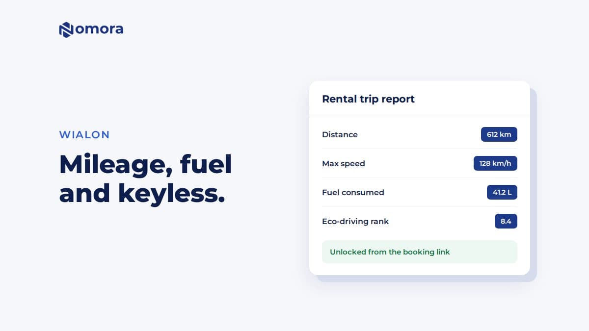 Wialon Car Rental Integration: Mileage, Trip Reports and Keyless Unlock