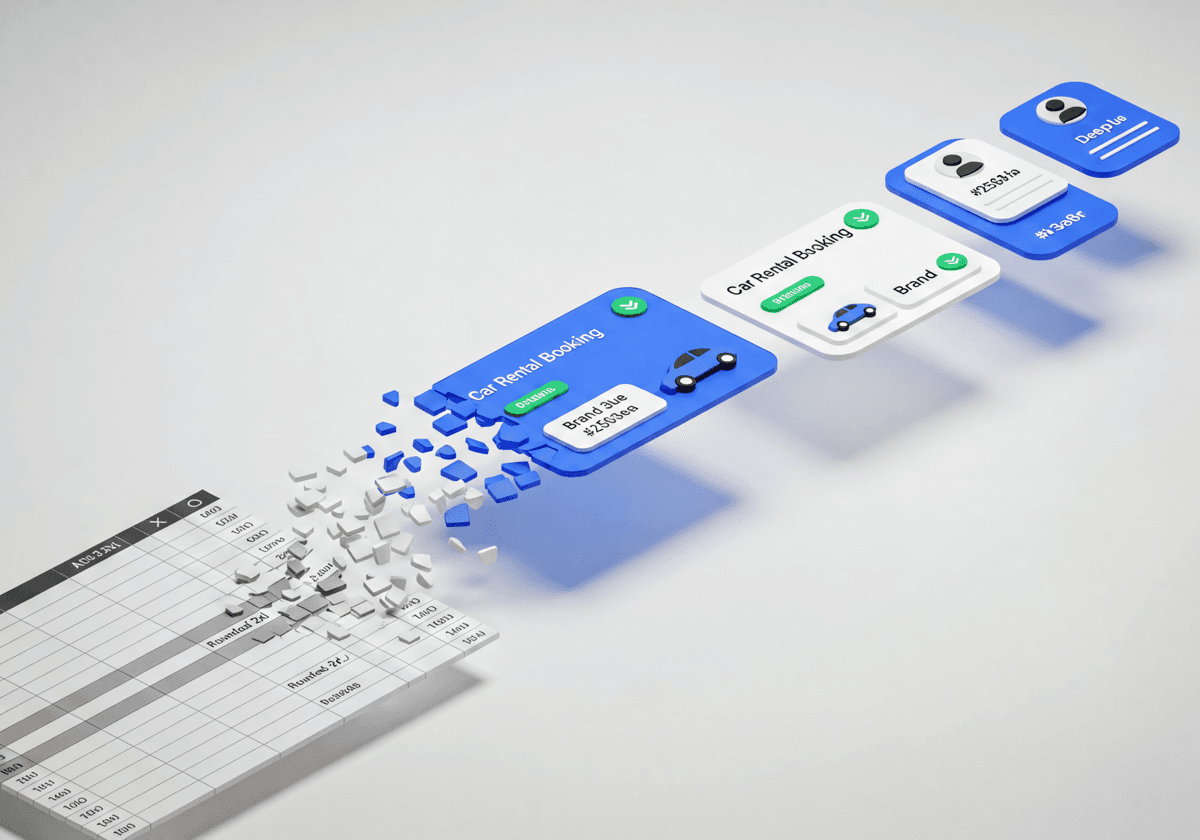 Car rental booking calendar showing fleet management and reservation system