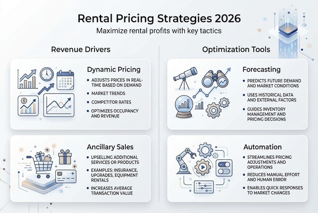 Infographic of 2026 rental pricing strategy highlights