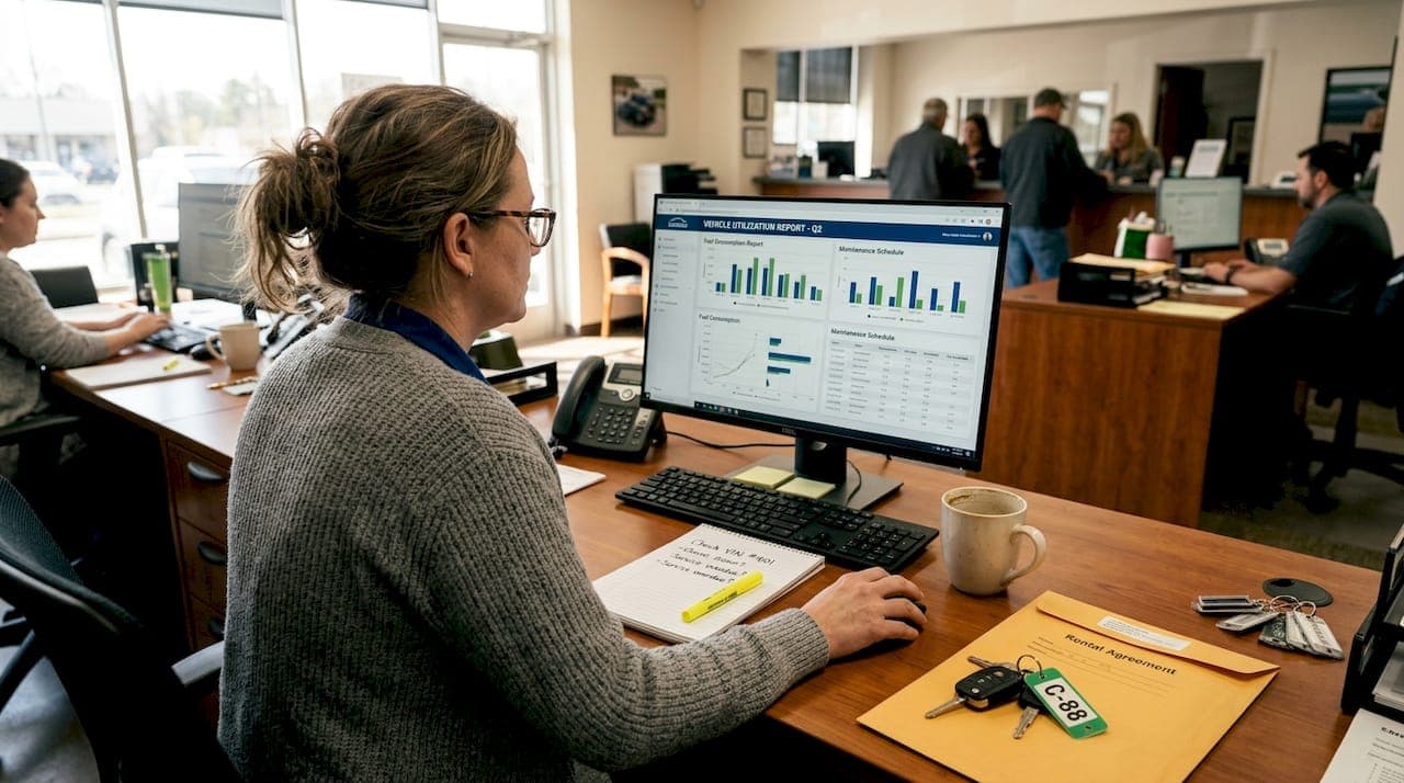 Fleet reporting in car rental: maximize utilization and profit