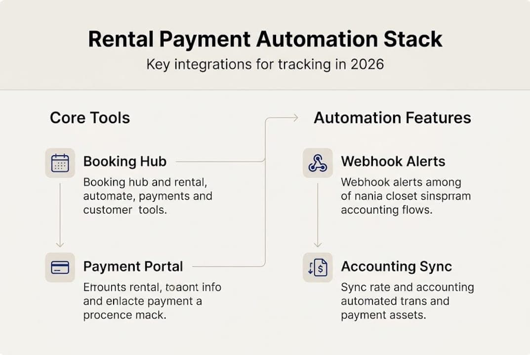 Infographic of rental automation stack features