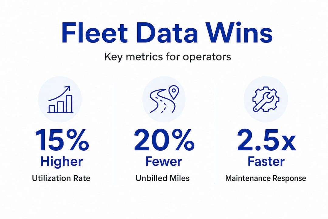 Fleet data infographic with key metric highlights