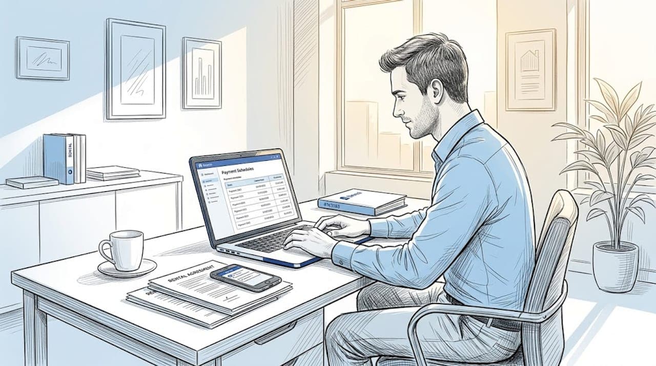 Property manager automating rent collection