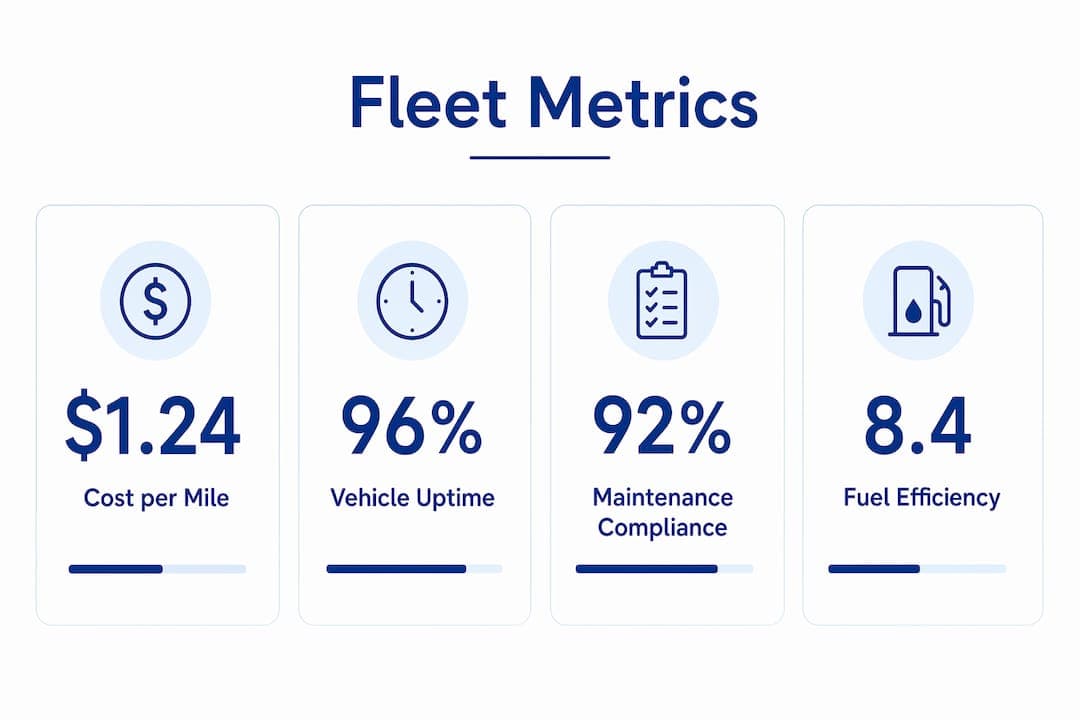 Infographic showing key fleet performance metrics