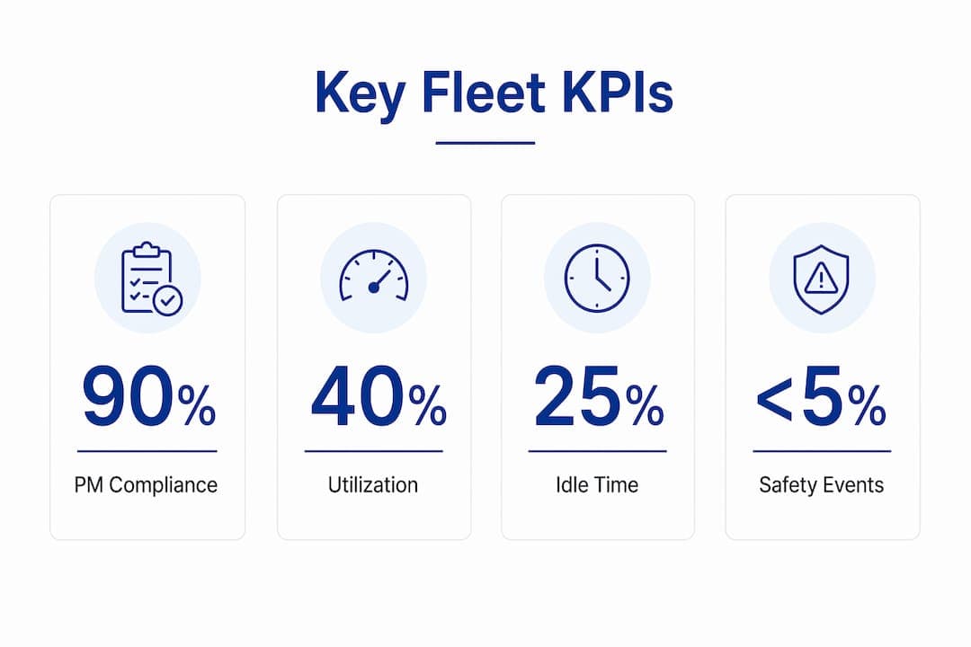 Infographic showing key fleet performance indicators