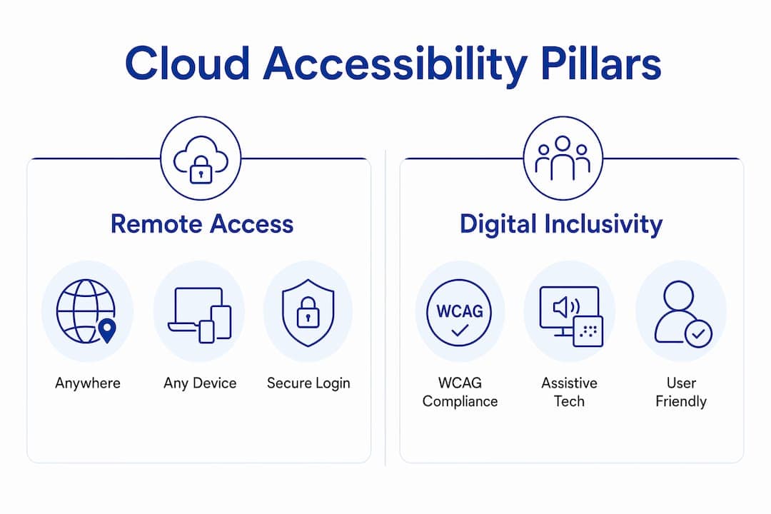 Infographic comparing remote access and digital inclusivity