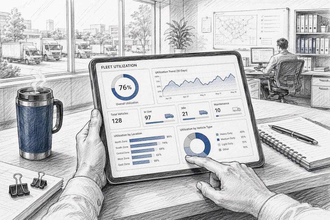 Hands adjusting fleet metrics board