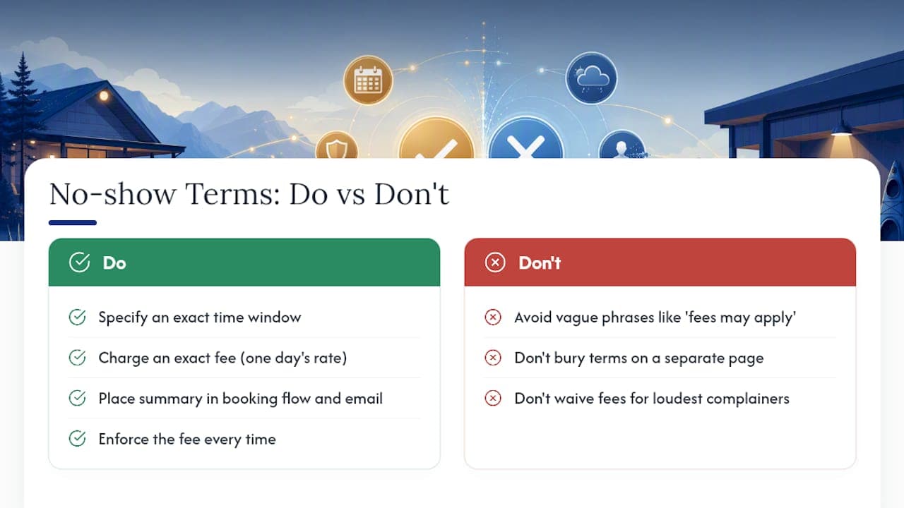 Writing No-Show Terms Customers Actually Read — overview diagram