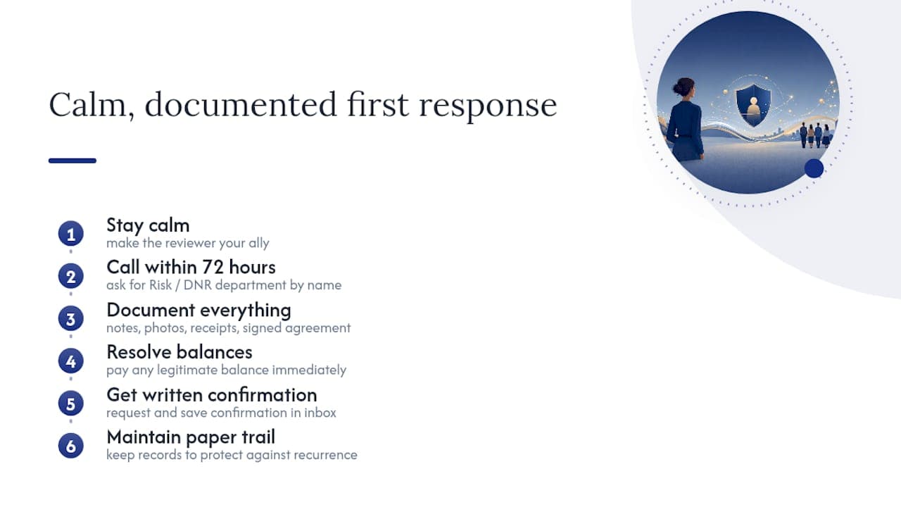 A Calm Approach Gets You Off the List Faster — overview diagram