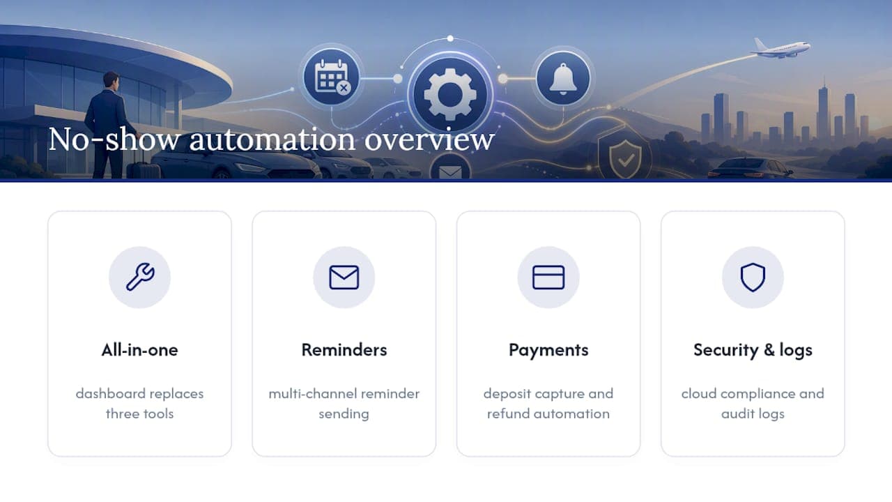How Nomora Automates Your No-Show Policy End to End — overview diagram