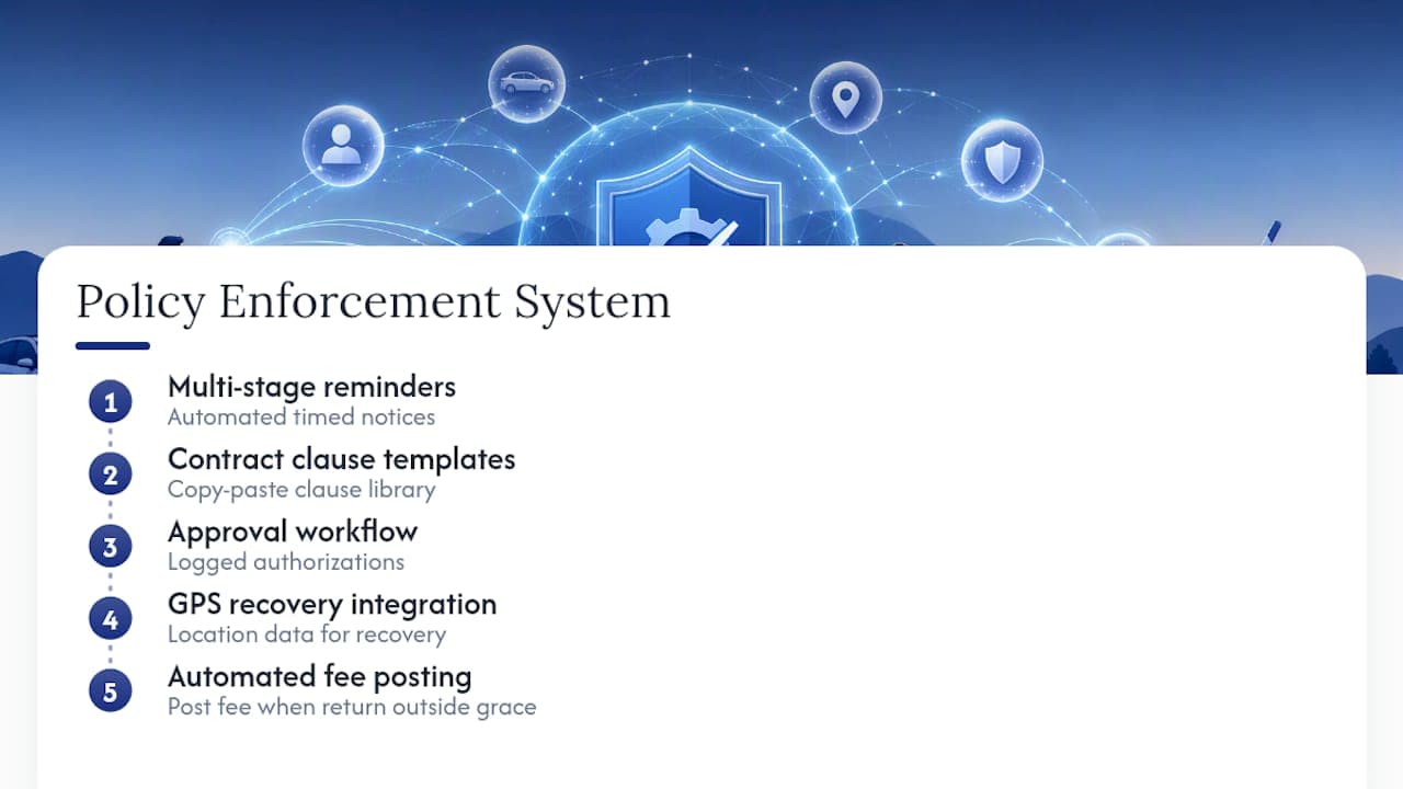 Late-return policy automation workflow