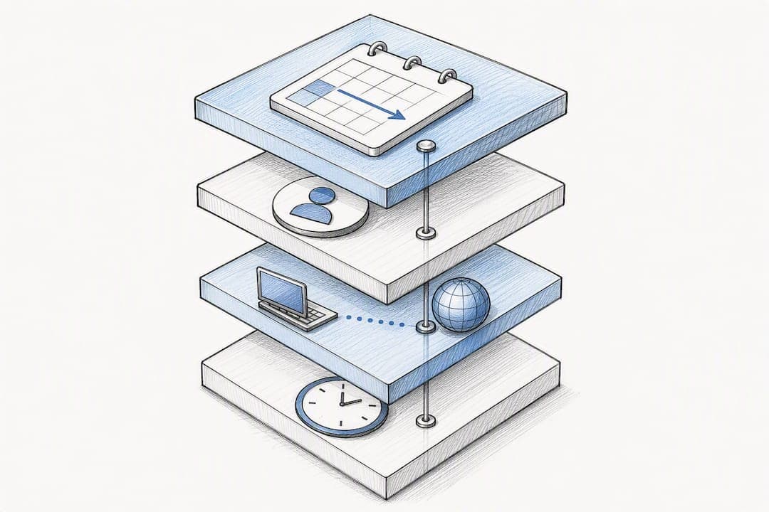 Illustrated booking audit entry components