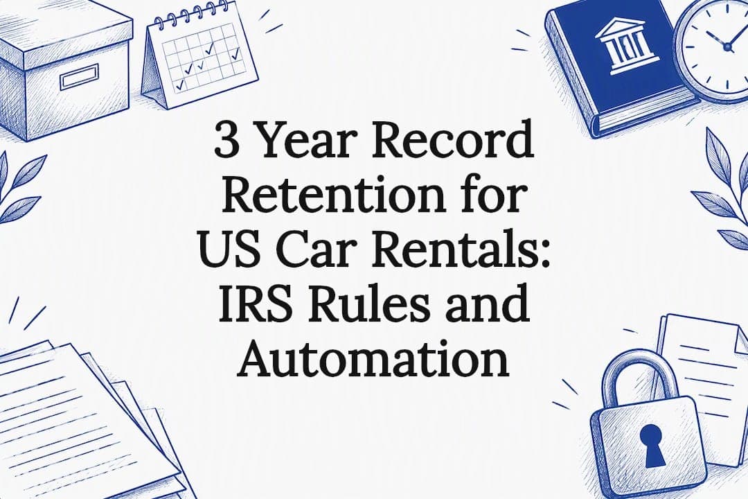 3 Year Record Retention for US Car Rentals: IRS Rules and Automation