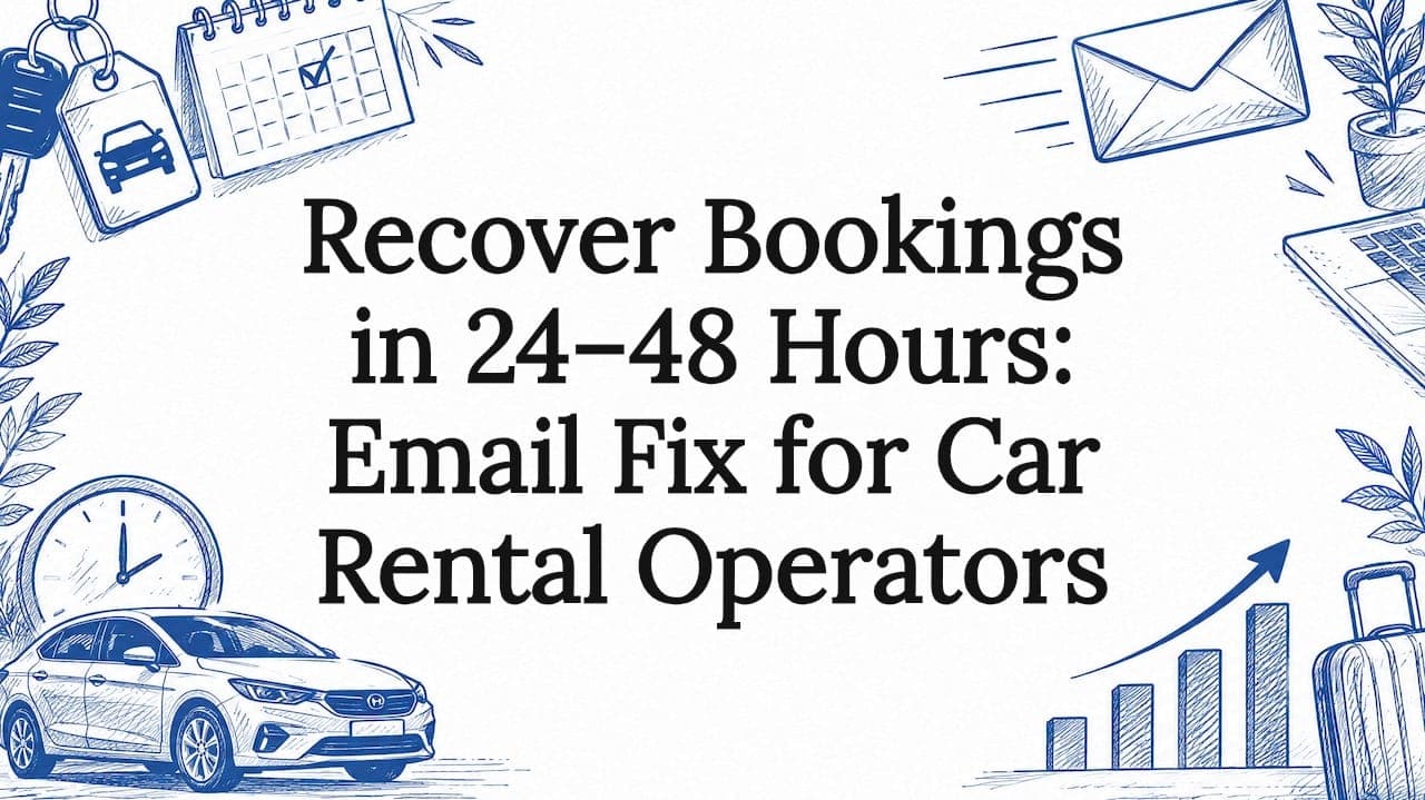 Recover Bookings in 24–48 Hours: Email Fix for Car Rental Operators