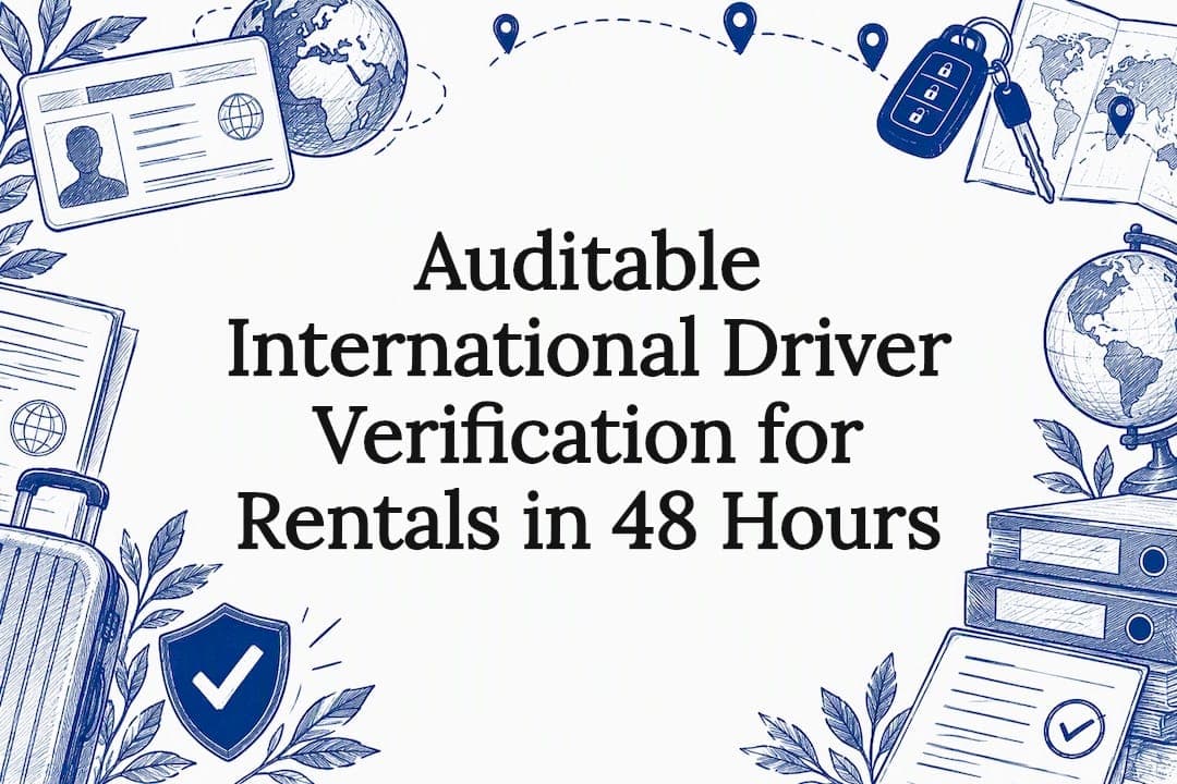 Auditable International Driver Verification for Rentals in 48 Hours