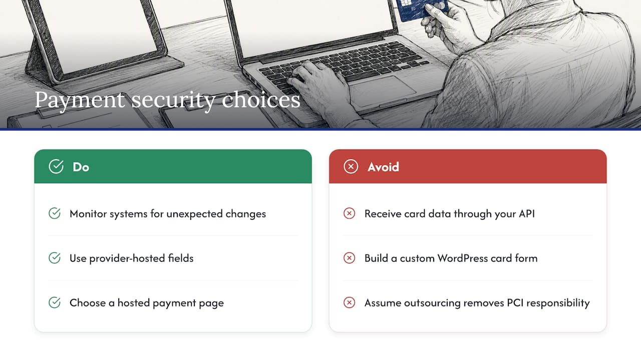 Payments and PCI DSS — overview diagram